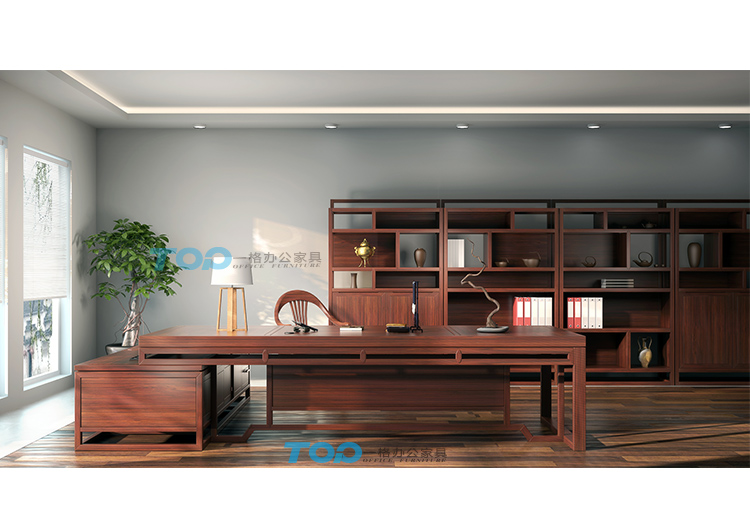 一格紅木大班臺(tái)