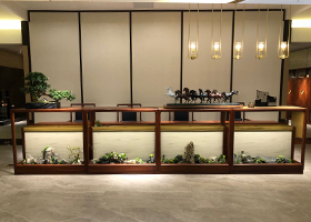 實(shí)木真皮前臺(tái)